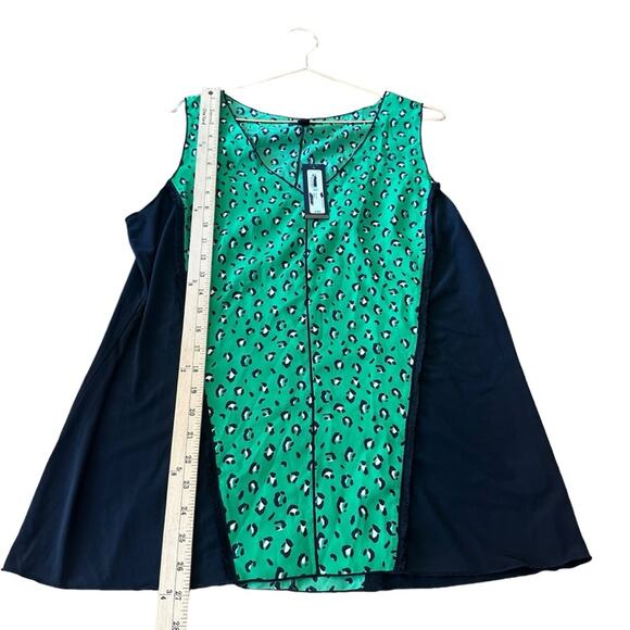 Worthington sleeveless animal print blouse size large new with tag - Picture 2 of 6